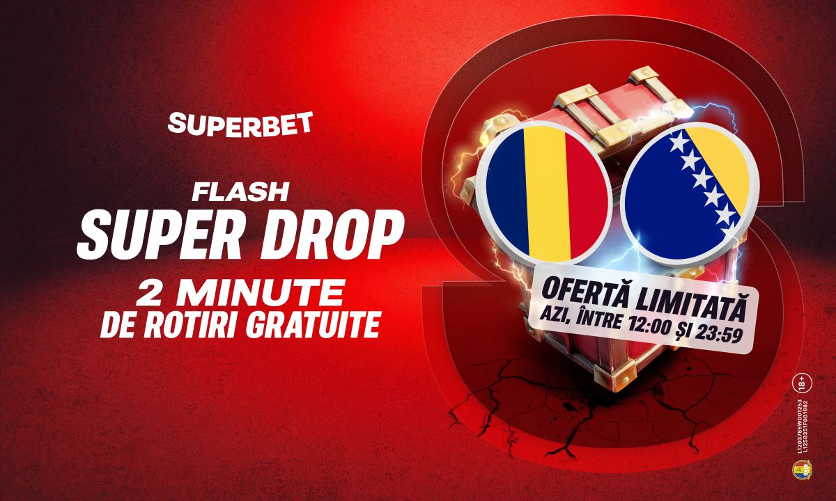 Imagine asociată subiectului: Superbet oferă rotiri gratuite luni, între orele 12:00 și 23:59