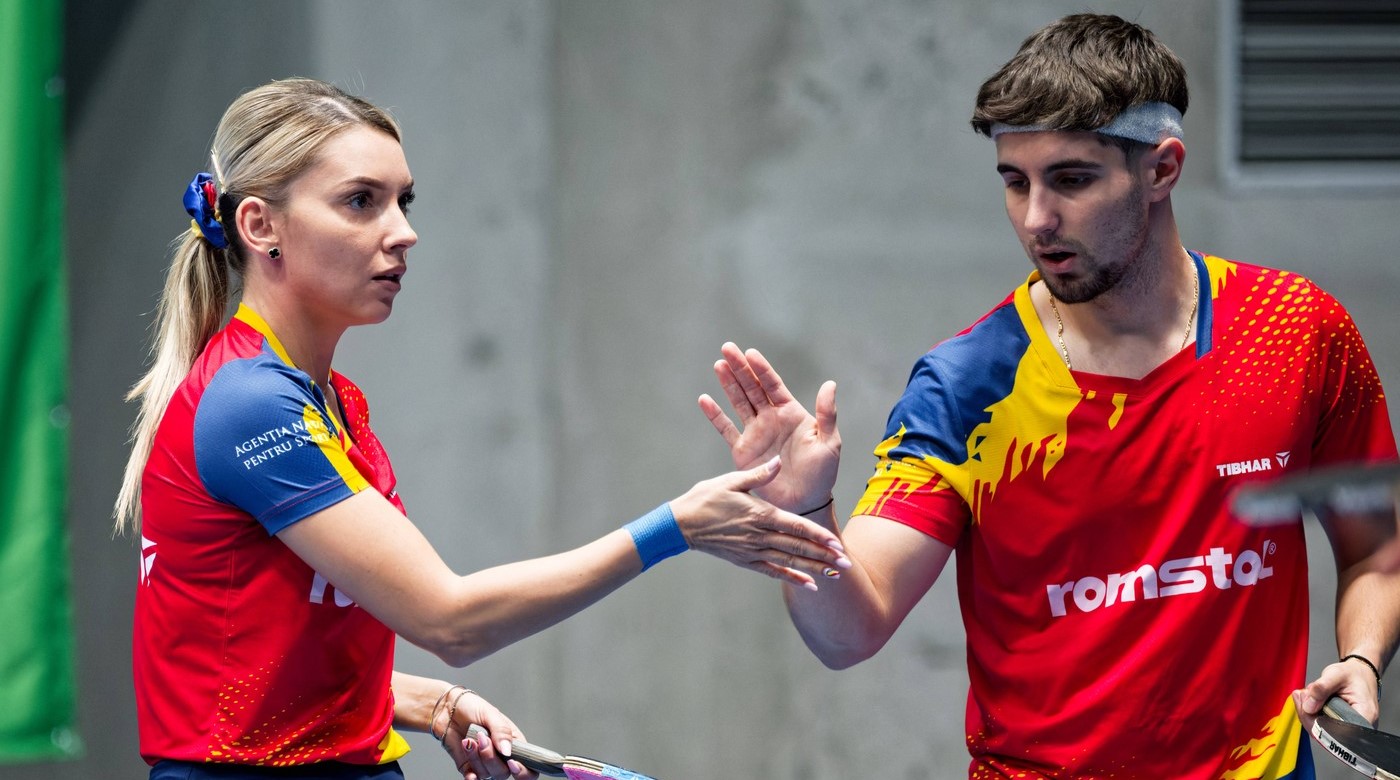 Eduard Ionescu și Bernadette Szocs, bronz la dublu mixt la Europenele de tenis de masă