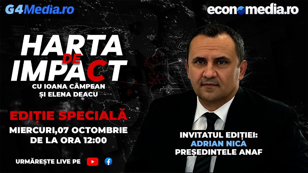 Ediție specială „Harta de impact” cu președintele ANAF, pe 7 octombrie, la ora 12.00