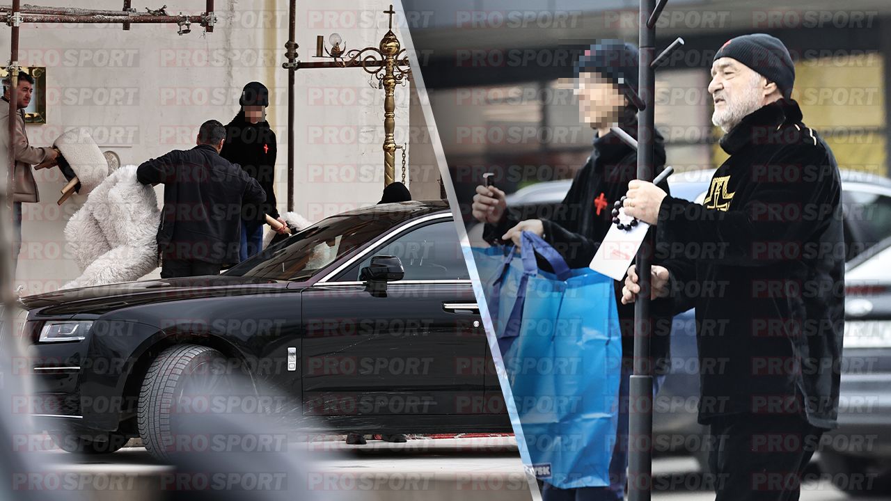 FOTO PAPARAZZI Gigi Becali a ieșit la shopping cu Luțu și mini-Luțu, discipolul asortat cu milionarul! Au cumpărat un cuier și scaune cu „blană de oaie” pentru biserică. EXCLUSIV