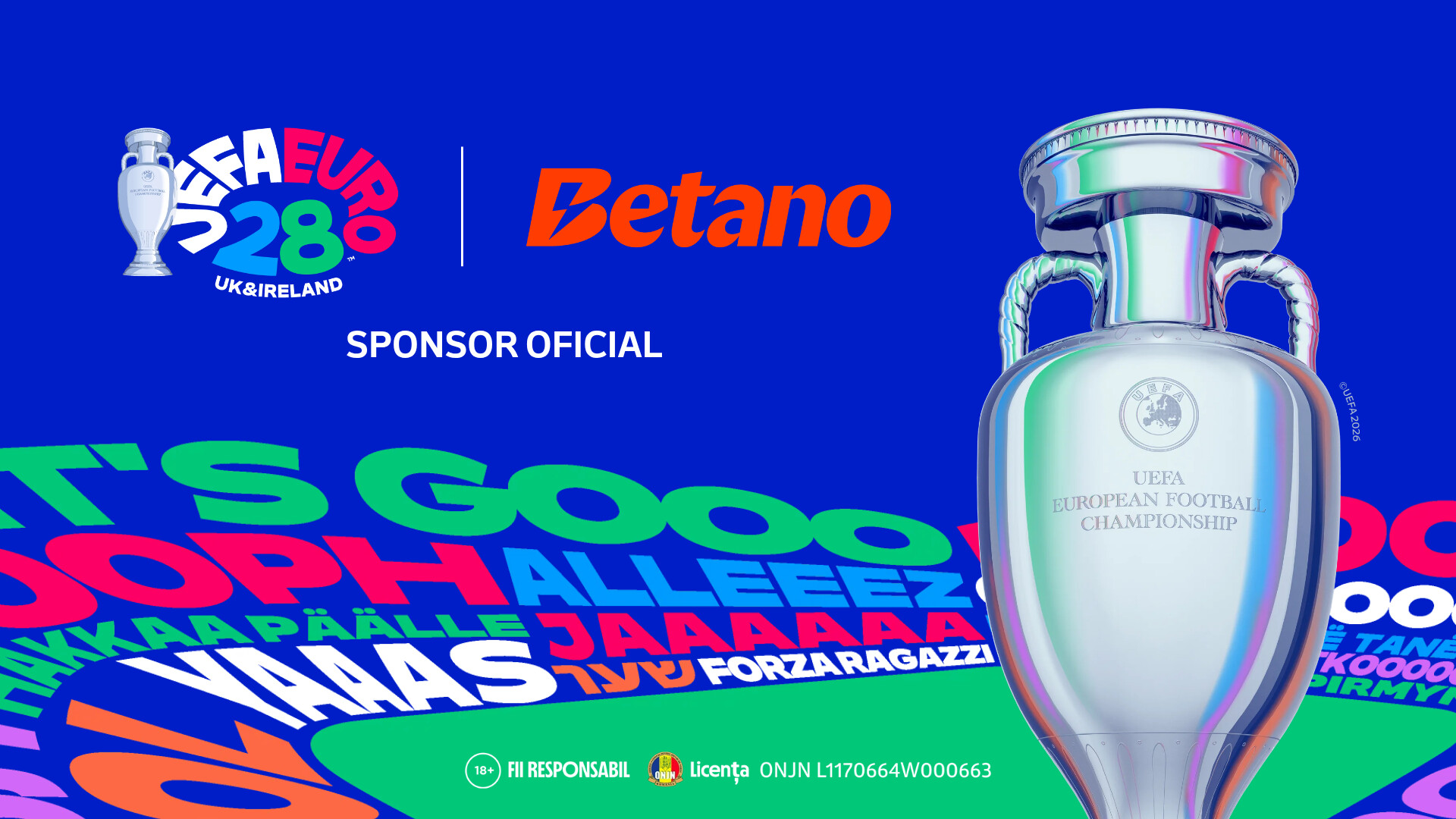 Betano devine sponsor oficial al UEFA EURO 2028