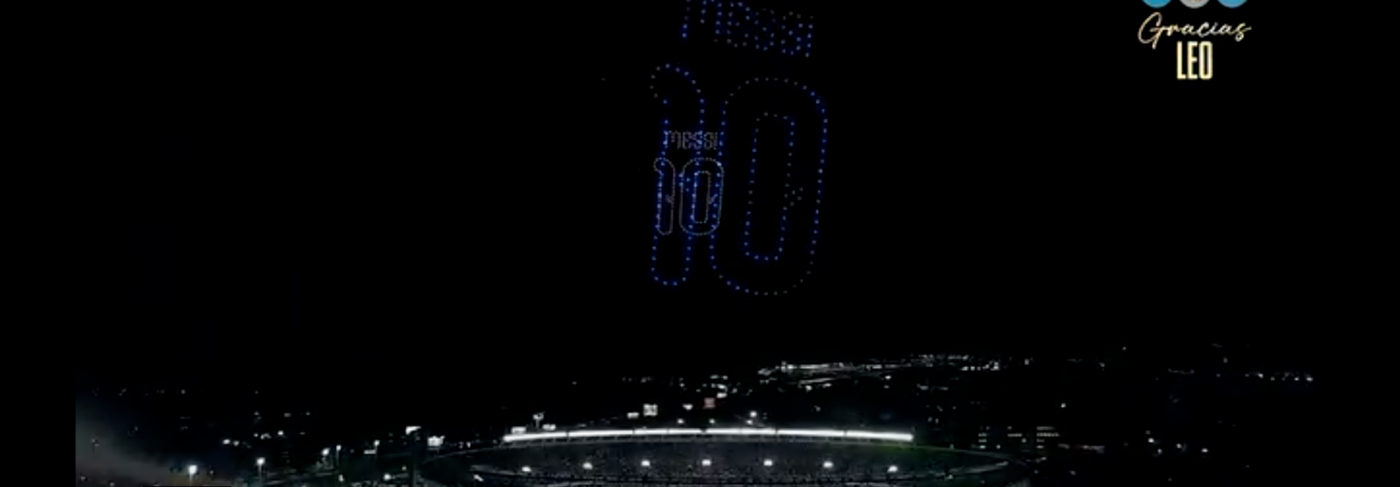 Cerul s-a transformat pentru Lionel Messi. Show-ul dronelor l-a făcut să plângă