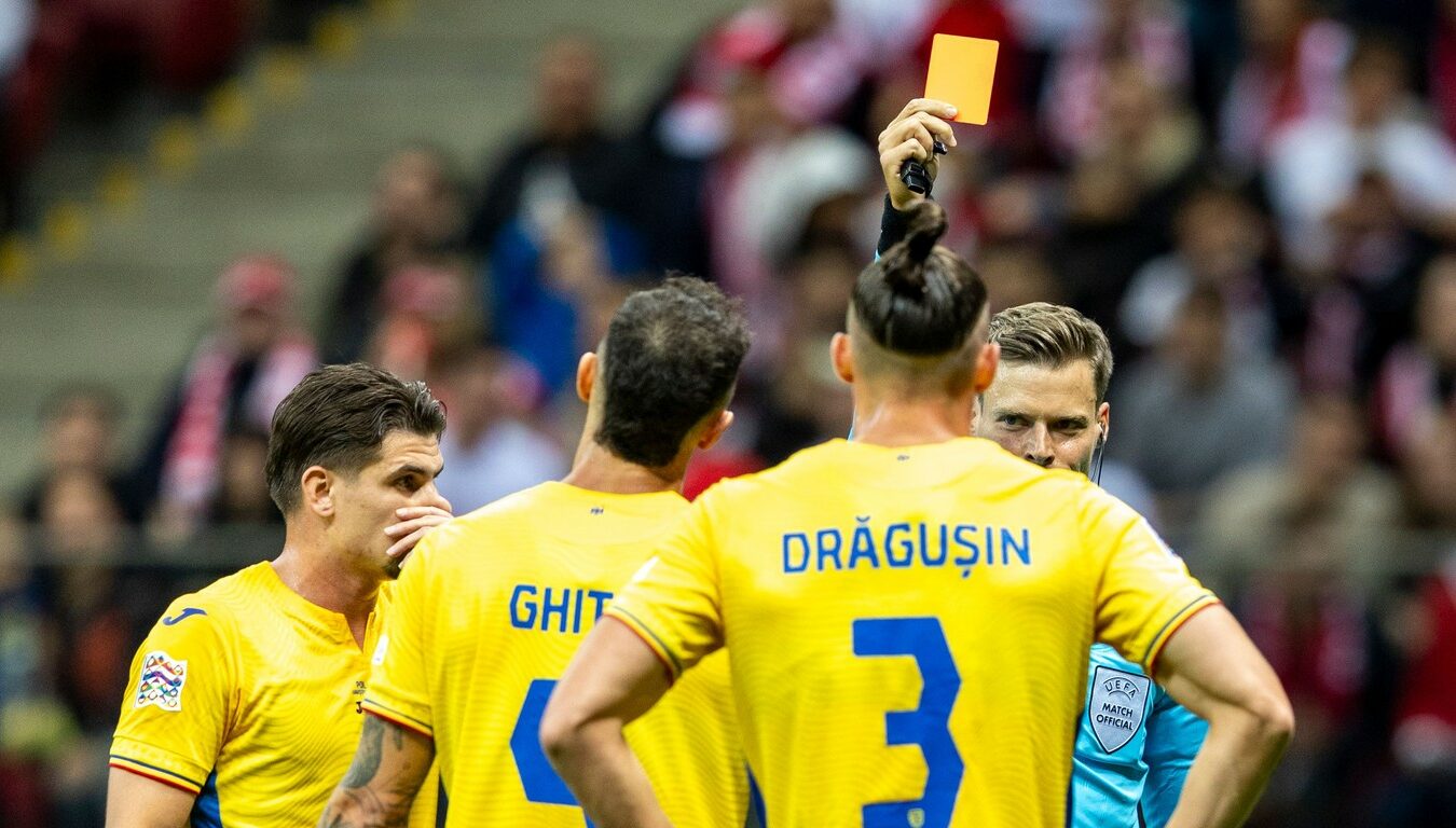 LIGA NAȚIUNILOR S-a aflat ce a făcut Radu Drăgușin în vestiar la 5 minute după ce a luat cartonaș roșu în Polonia – România 6-0