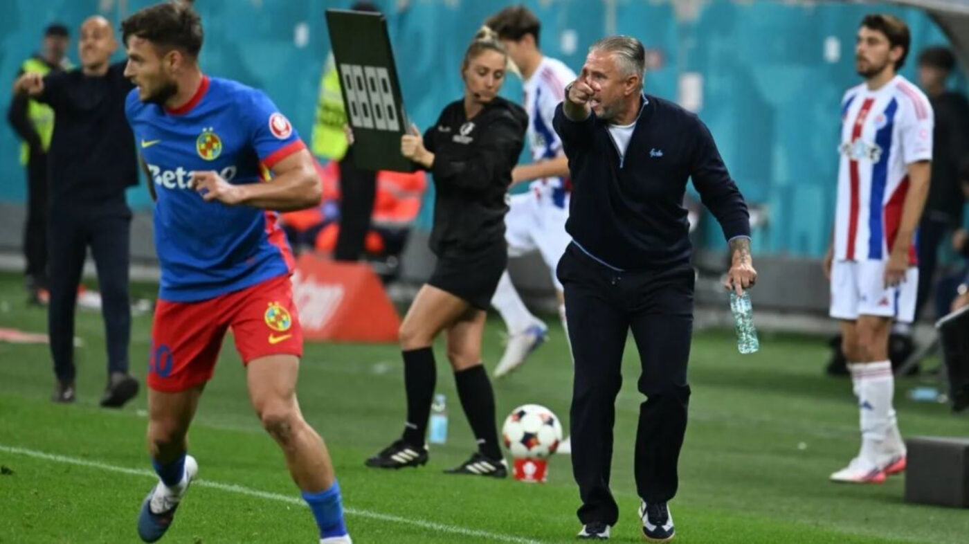 VIDEO Reghecampf a explodat când a fost întrebat despre Gigi Becali! Acuzații neașteptate la adresa rivalelor FCSB: „Facem pe proștii?”