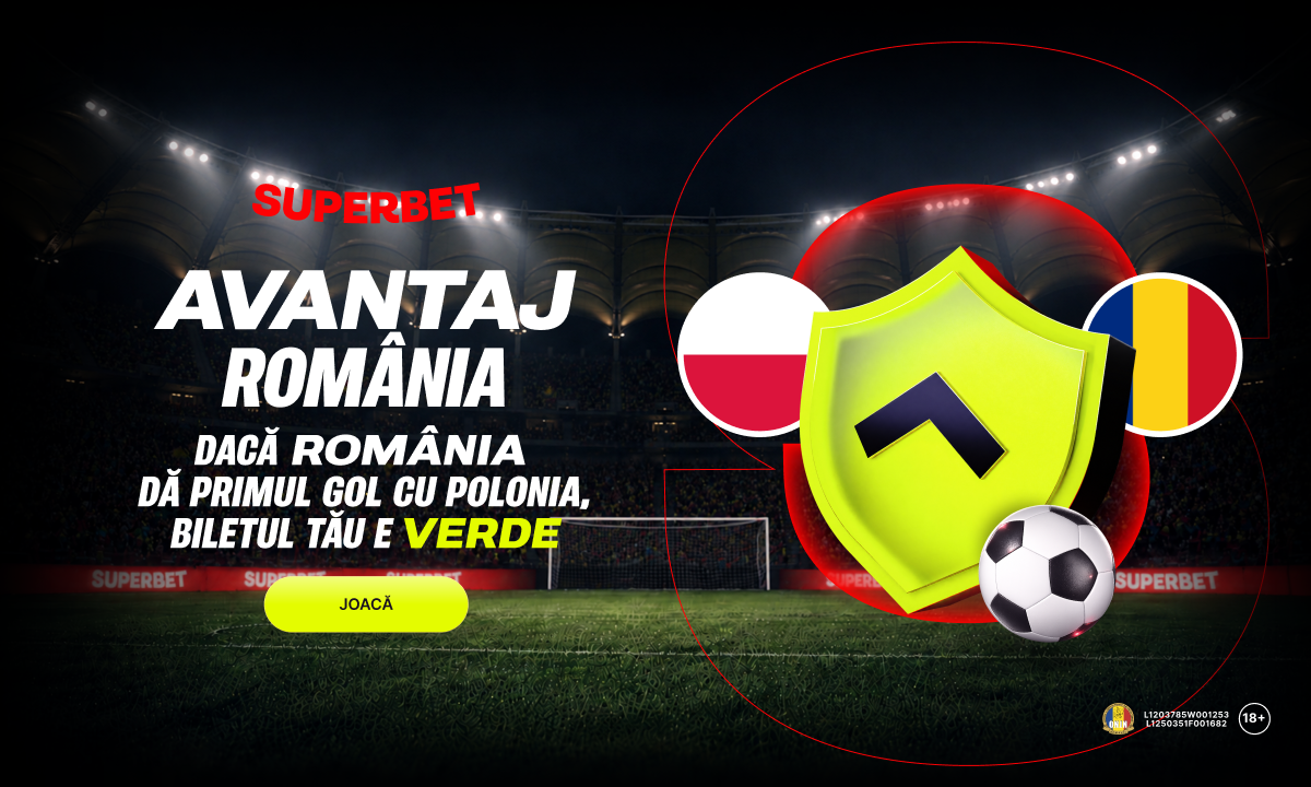 ADVERTORIAL. AVANTAJ ROMÂNIA, exclusiv la Superbet! Tricolorii marchează primii? Biletul tău pe victoria lor e deja verde